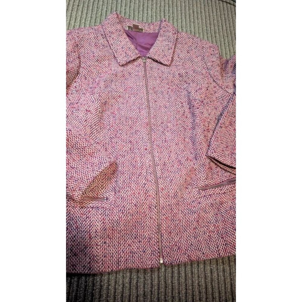 CJ Banks pink tweed blazer size 1x